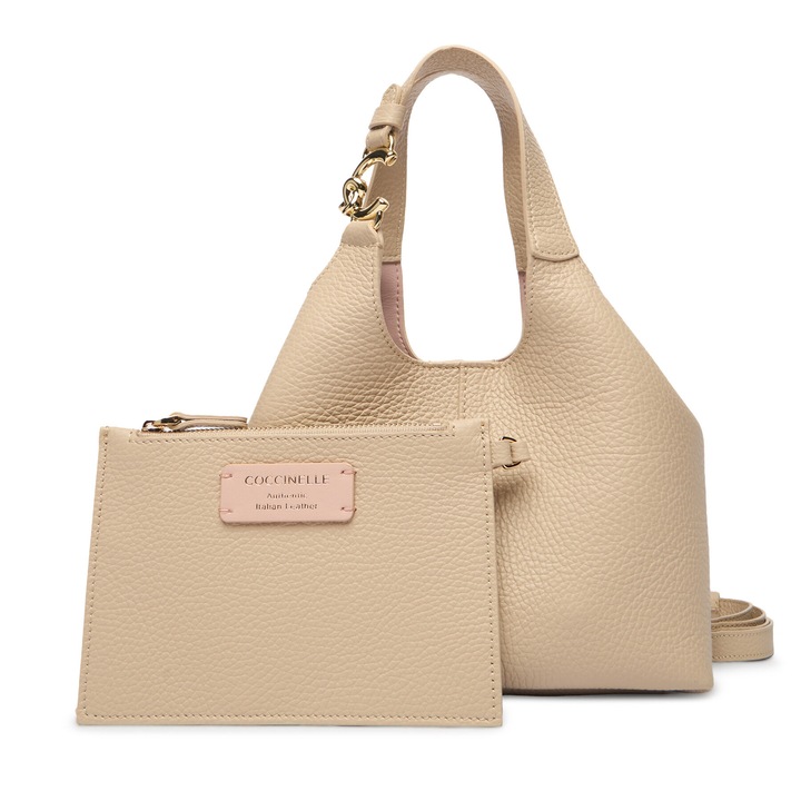 Női táska, Coccinelle, természetes bőr, bézs, One Size INTL