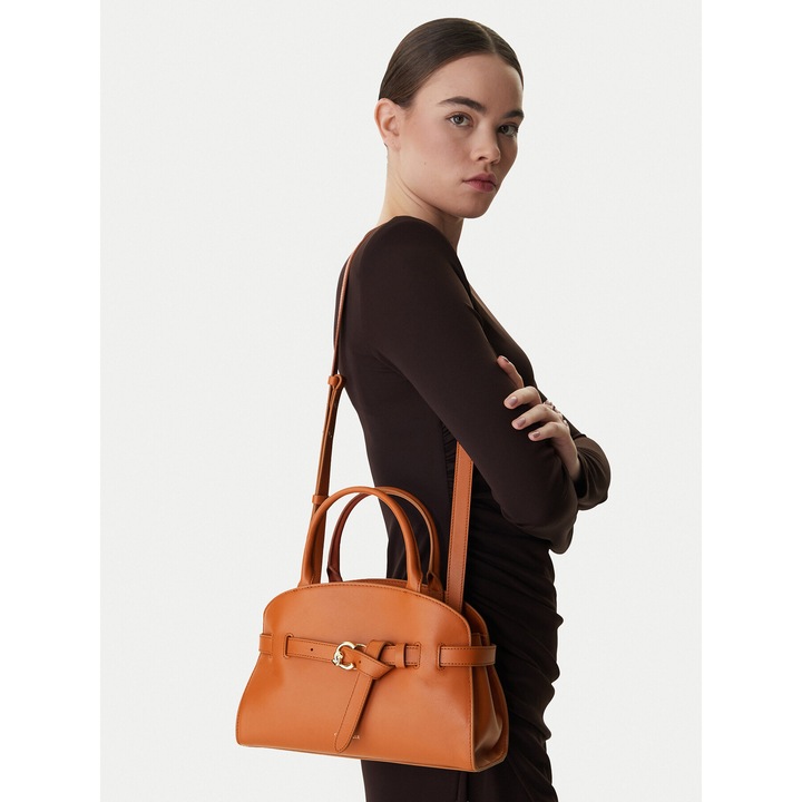 Női táska, Coccinelle, természetes bőr, barna, One Size INTL, védőzsákkal