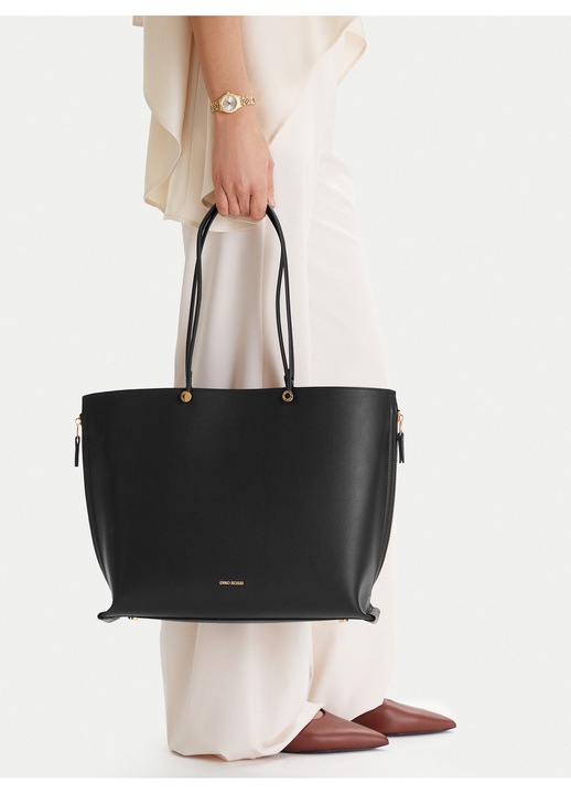 Geanta shopper Gino Rossi, ecologica, neagra, One Size INTL