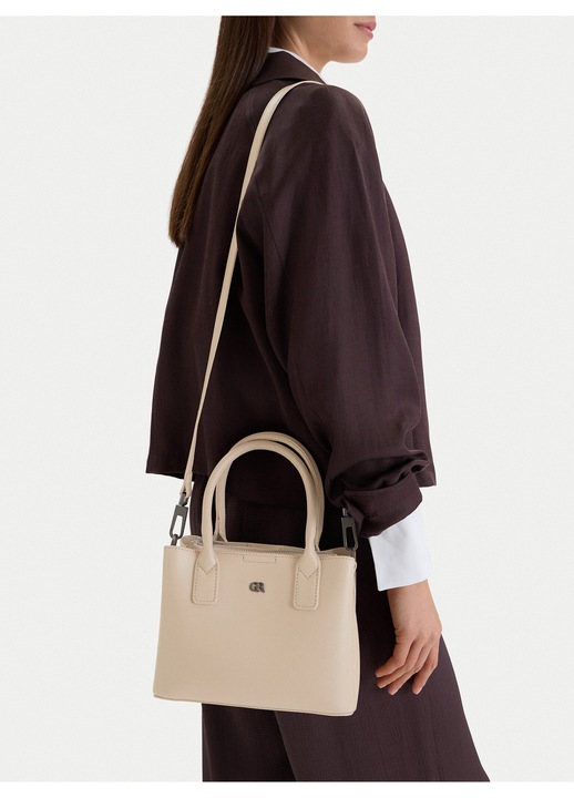 Geanta dama, Gino Rossi, tkanina, bej, One Size INTL