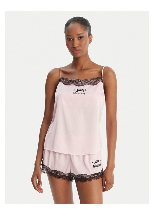 Pijama dama, Juicy Couture, slim fit, roz, poliester