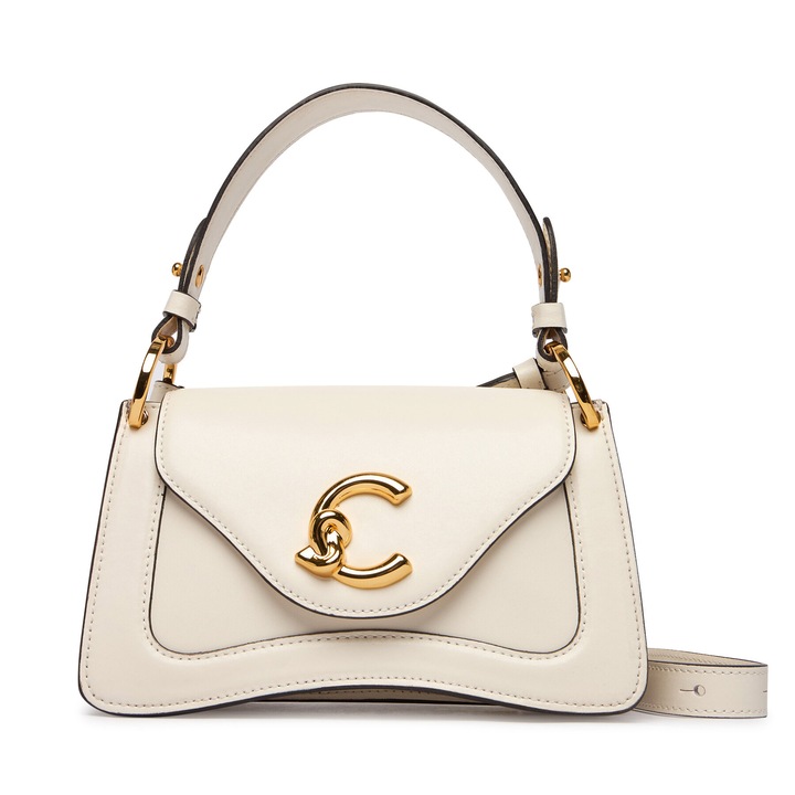 Geanta dama, Coccinelle, piele naturala, bej, One Size INTL