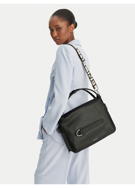 Női táska, Coccinelle, valódi bőr, fekete, One Size INTL