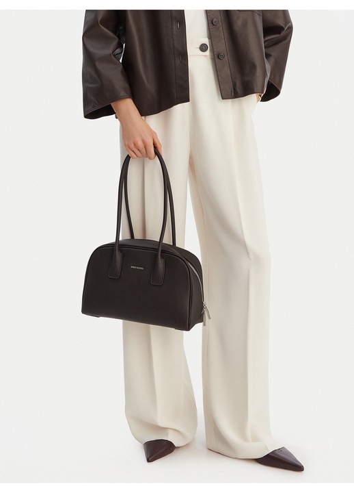 Geanta dama, Gino Rossi, piele naturala, maro, One Size INTL