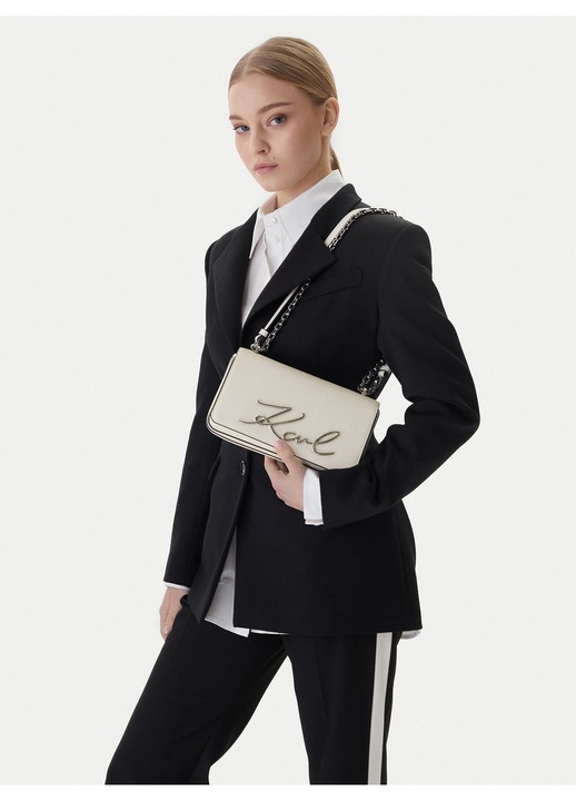 Női táska, Karl Lagerfeld, természetes bőr, fehér, One Size INTL