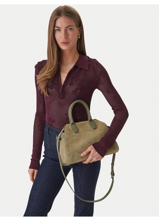 Női táska, Guess, valódi bőr, zöld, One Size INTL