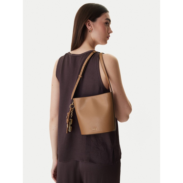 Geanta dama, Furla, piele naturala, maro, One Size INTL