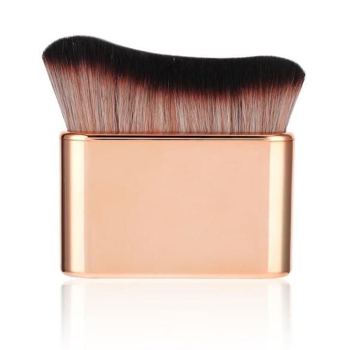 Pensula contur si fond de ten, fara urme, pentru crema, set aplicatoare machiaj