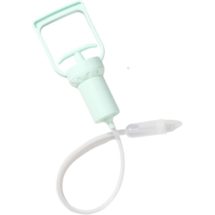 Aspirator nazal manual pentru bebelusi, cu varf din silicon moale, reutilizabil, usor de utilizat, portabil