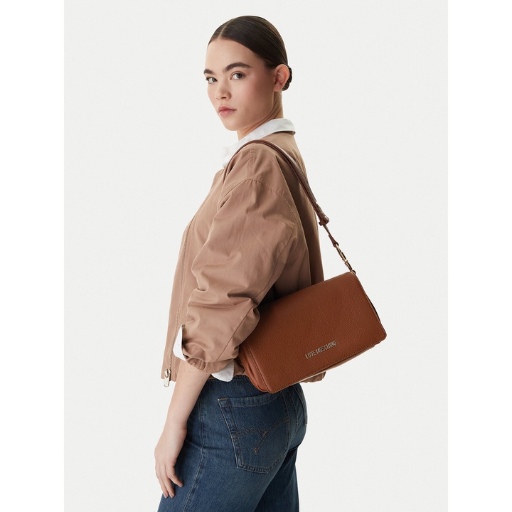 Geanta dama, Love Moschino, piele ecologica, maro, One Size INTL