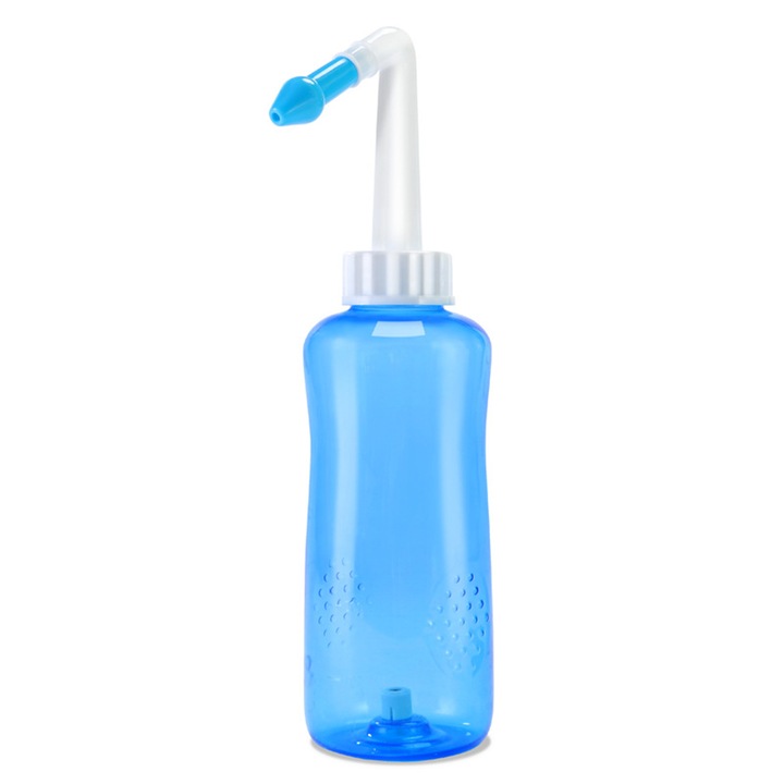 Irigator nazal, design profesional, albastru, 500ml