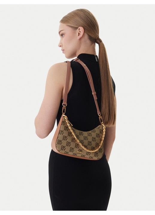 Női táska, DKNY, ökológiai, barna, One Size INTL