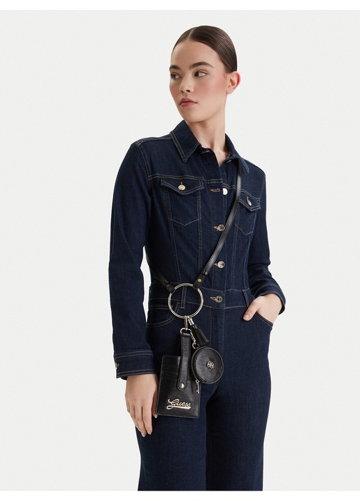 Telefontok, Guess, műbőr, fekete, One Size INTL