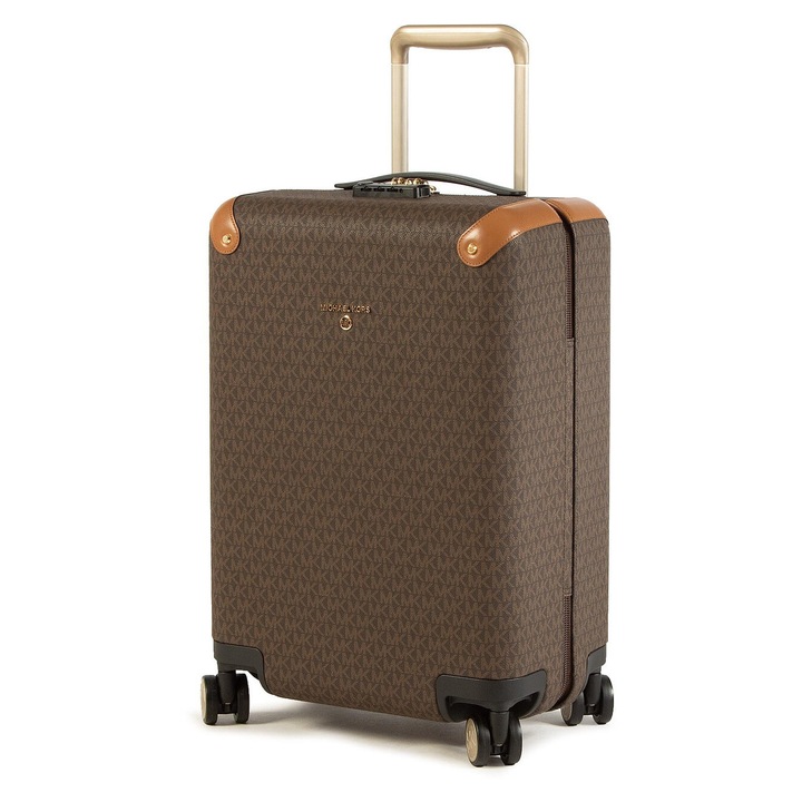 Valiza cabina unisex, Michael Michael Kors, piele naturala, maro, One Size INTL
