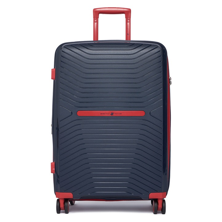 Troler mediu unisex, Beverly Hills Polo Club, plastic, albastru, One Size INTL