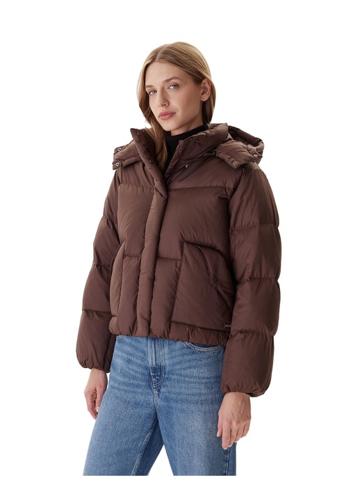 Geaca de puf pentru femei, Levi's, material sintetic, maro, XS INTL