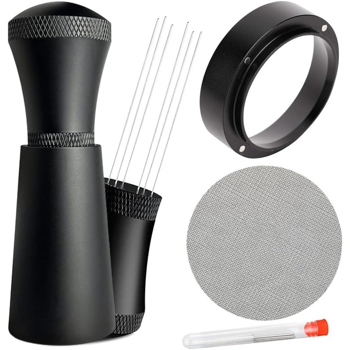 Funnel de distributie cafea 58mm, instrument din otel inoxidabil pentru amestecare si distribuire, accesorii aparate cafea