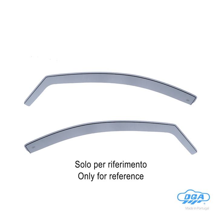 Set paravanturi auto DGA pentru Renault Zoe 5D 2013+, acrilic, 2 teme, transparent