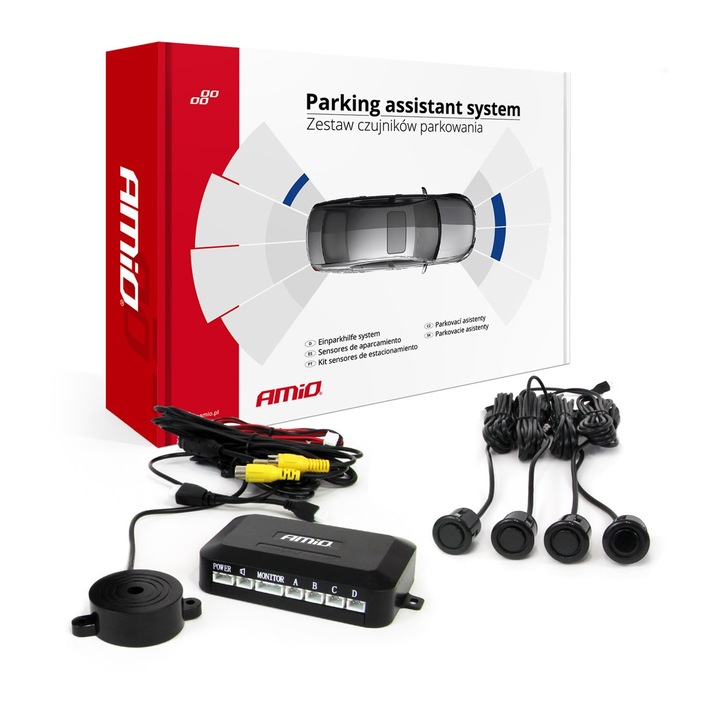 Senzor parcare, AMIO PS, 18mm, negru