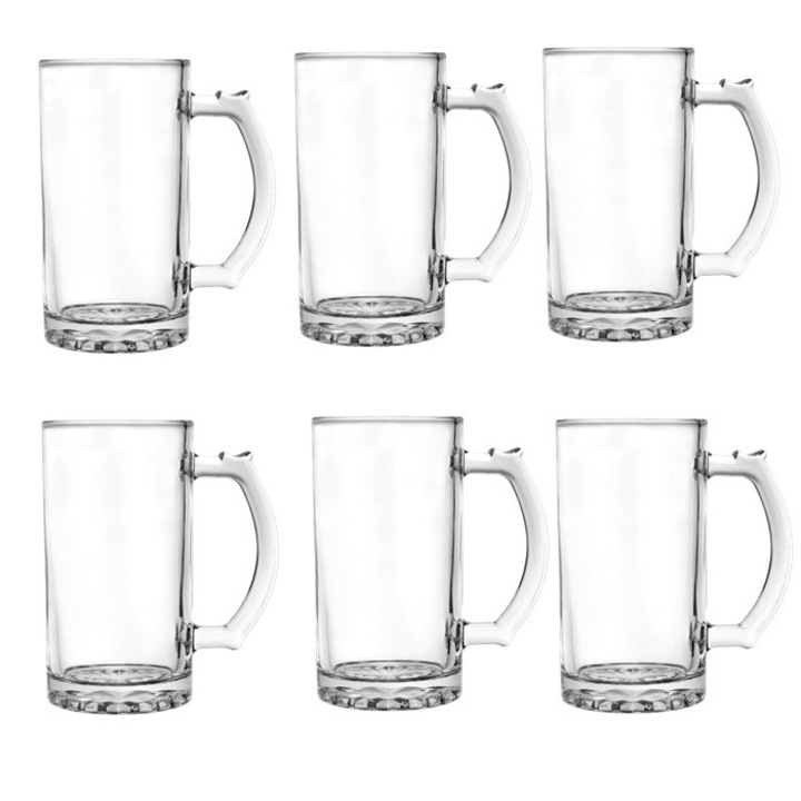 Set 6 halbe bere, sticla Raki 480ml, 8, 2xh15cm