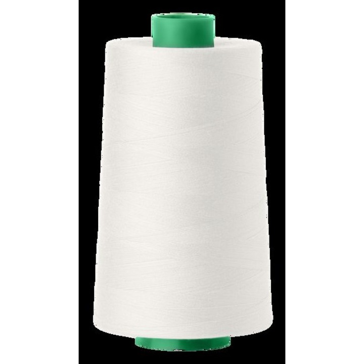 Ata de cusut finete 120, ideala pentru imbracaminte usoara, con 5000 m, 100% poliester Talia 120 Ariadna, alb laptos