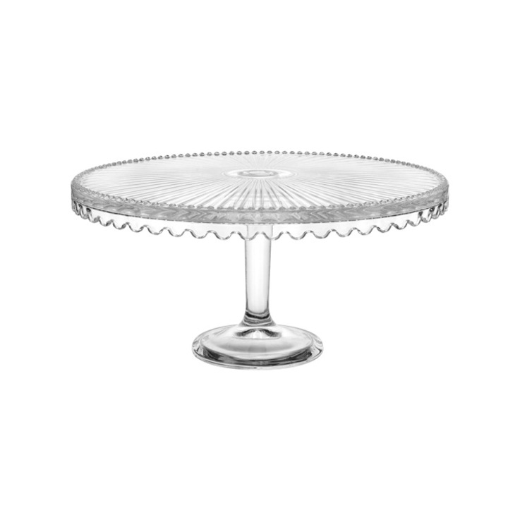 Platou din sticla cu picior pentru tort Culinaro 32xh15, 5cm
