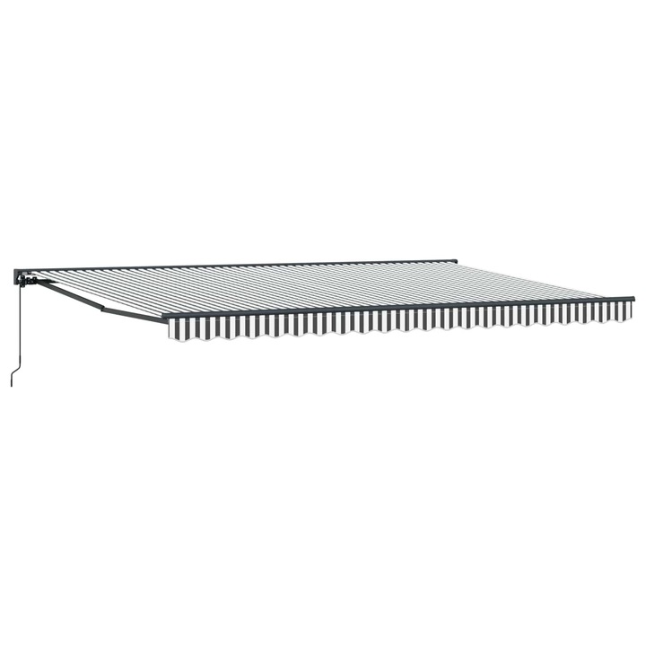 Cortina Retractabila vidaXL, Manual Antracit si Alb 500 × 300 cm