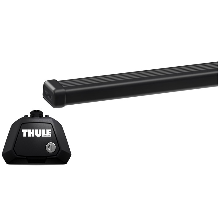 Set bare transversale Thule SquareBar Evo 118 cm, 2 teme, pentru Thule Raised Rail Evo