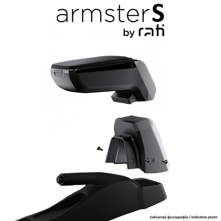 Set console auto ARMSTER S, Rati, pentru Dacia Dokker 2018+, plastic si piele ecologica, negru, 2 kg