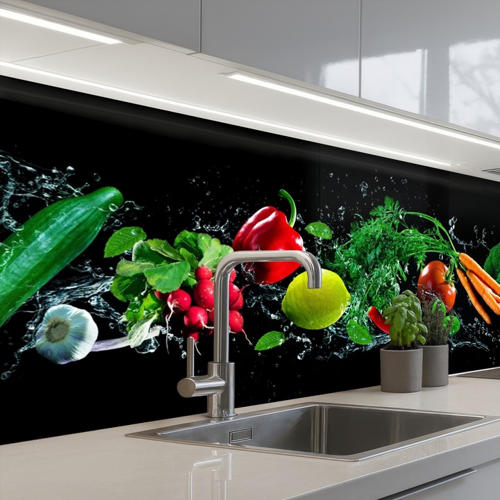 Кухненски панелЗащита на готварска печка, Против пръски, Термоустойчив 250x80 см