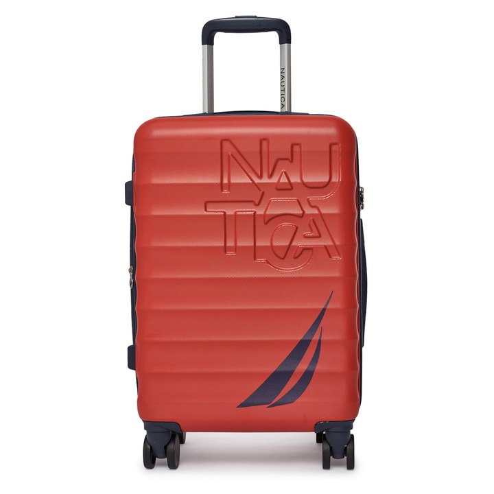 Troler Nautica, plastic, rosu, One Size INTL, 4 roti, extensibil