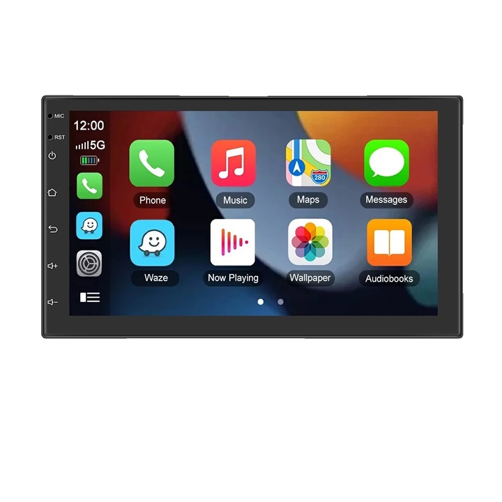 Autó multimédia lejátszó, 7 hüvelykes, 8 magos, 64 GB, 4G és WiFi kapcsolattal, Android 11, Carplay