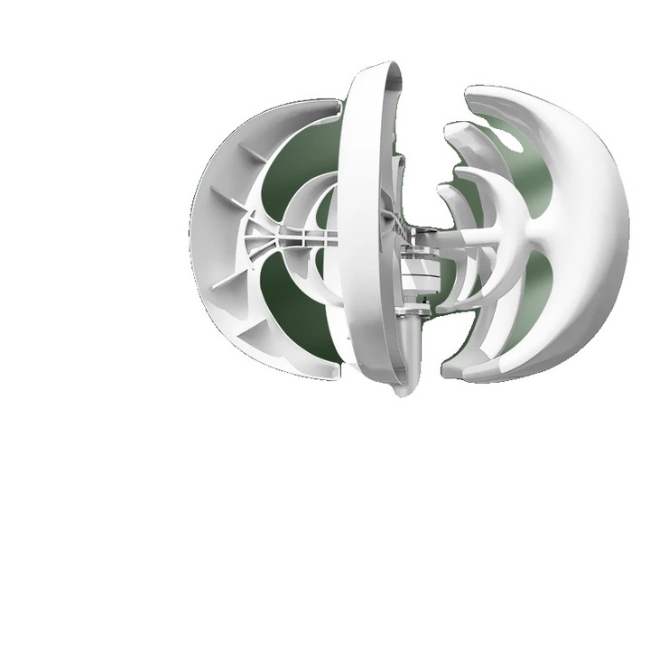 Generator eolian 1000W, sistem Off Grid, ax vertical, 12V, 5 palete, IP54