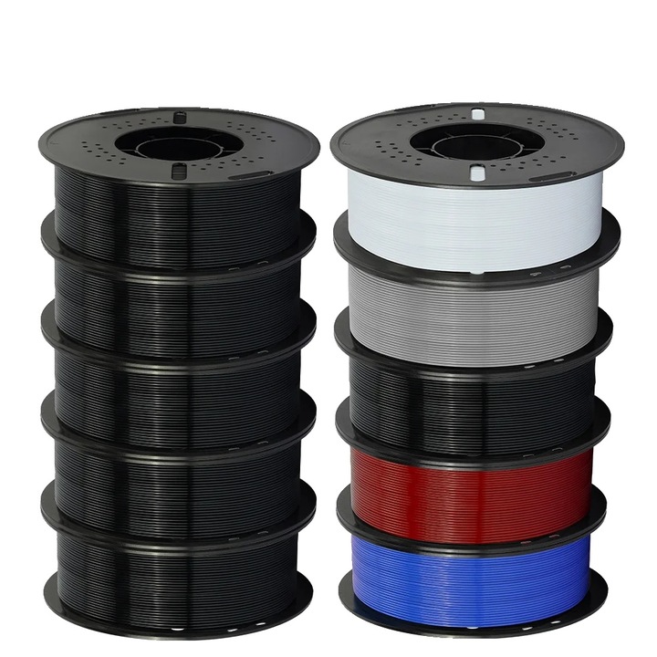 Filament 3D PETG, 1.75mm, készlet 10KG, többszínű, kreatív nyomtatáshoz