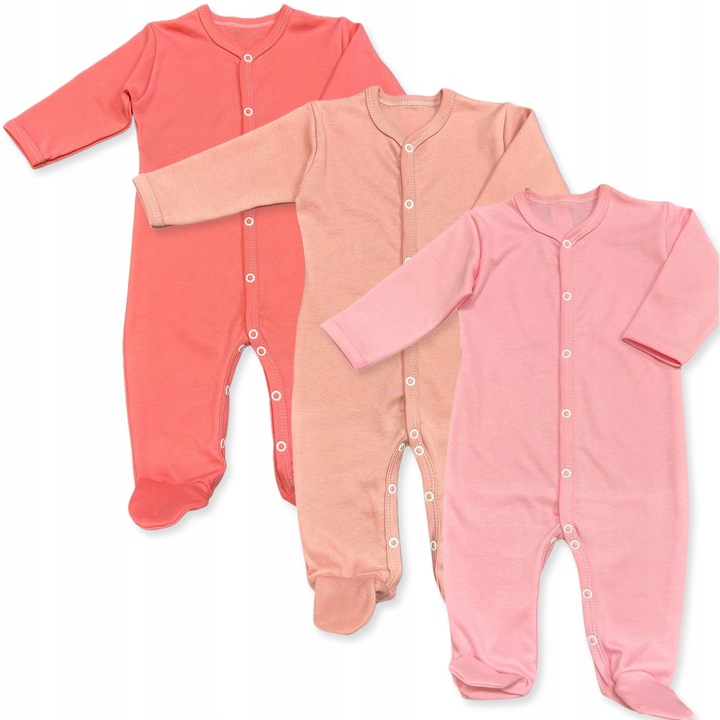 Set 3 salopete Dartomik bumbac, multicolor, Multicolor