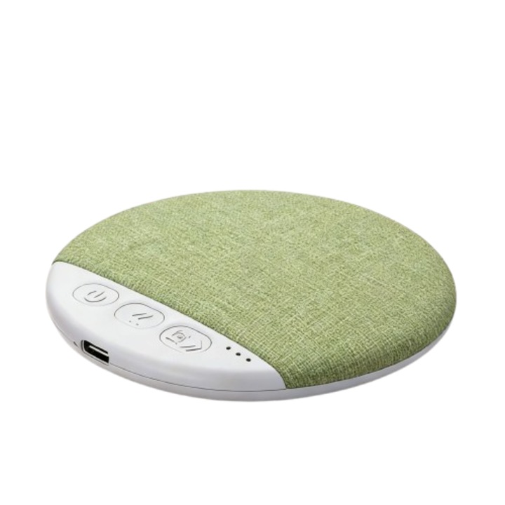 Boxa portabila Bluetooth sub perna, 4 inch, alb/verde, sunet ajustabil