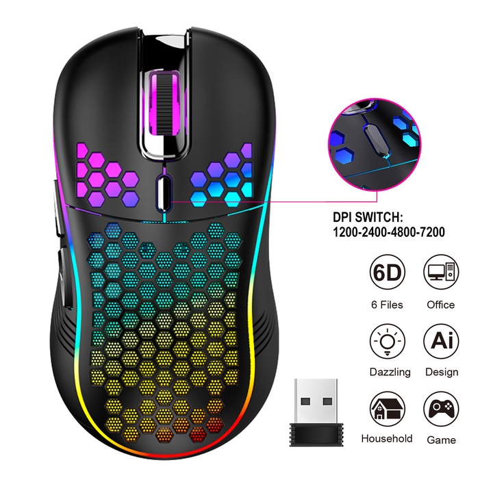 Mouse Gaming SteelSeries Aerox 3 Wireless, 18000 DPI, CS2 Dragon Lore Edition