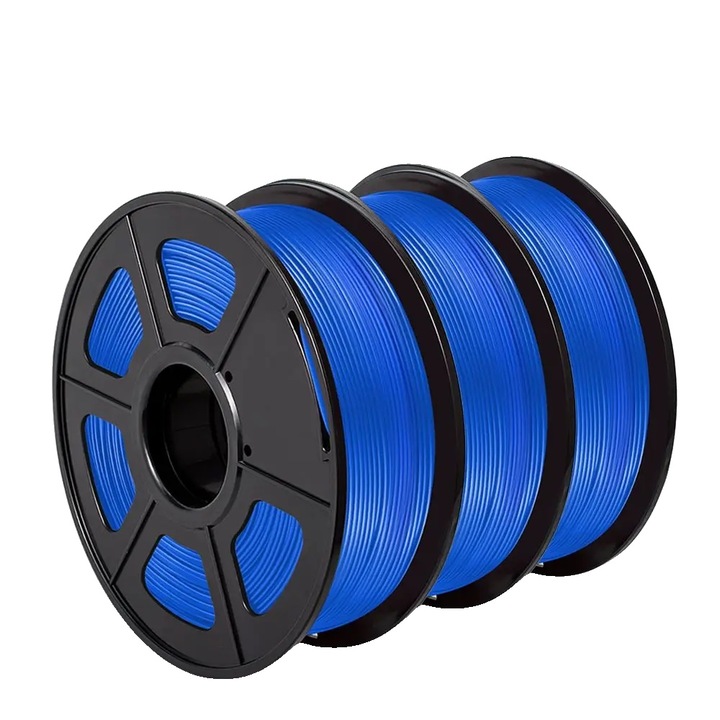 Filament 3D PLA, 1.75mm, set 3 role, culoare multicolor, 335m
