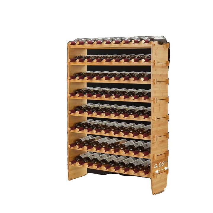 Suporturi bauturi, design modular, capacitate 72 sticle, 8 niveluri ...