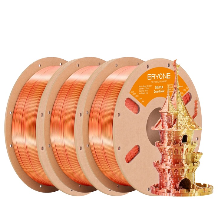 Filament 3D Kétszínű, 1.75mm, Arany Réz, 3kg