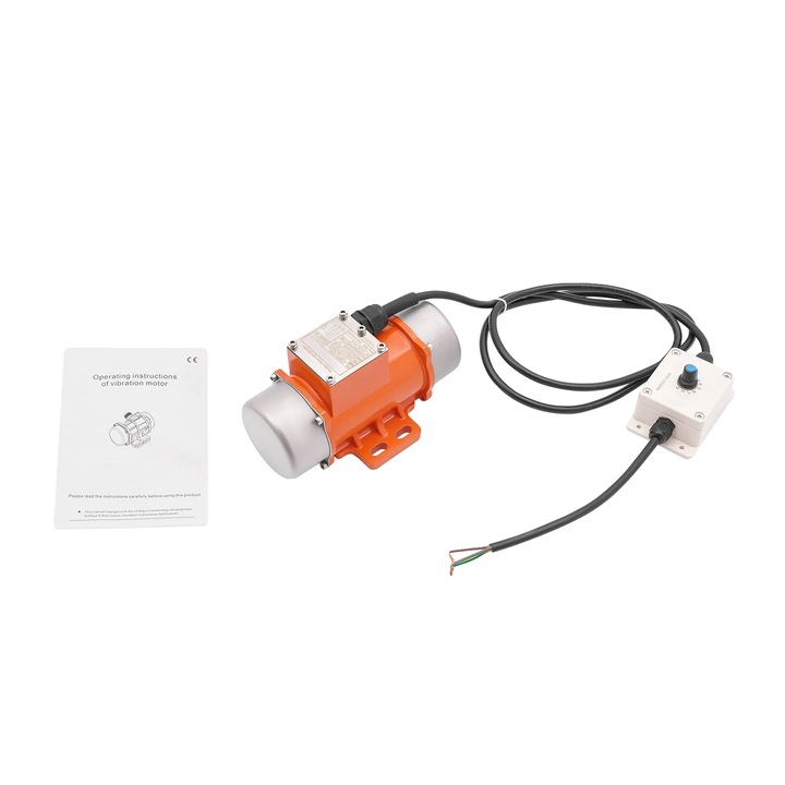 Вибрационен мотор, безчетков дизайн, регулируем контрол на скоростта, оранжев, 220V, 50W