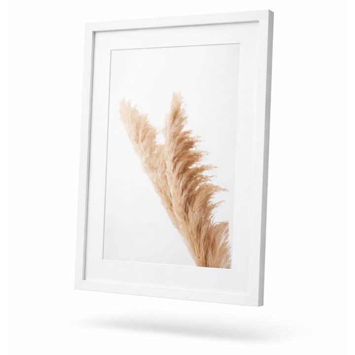 Rama foto 40x60 cm, MARVIT, alb, MDF cu plexiglas, passepartout inclus
