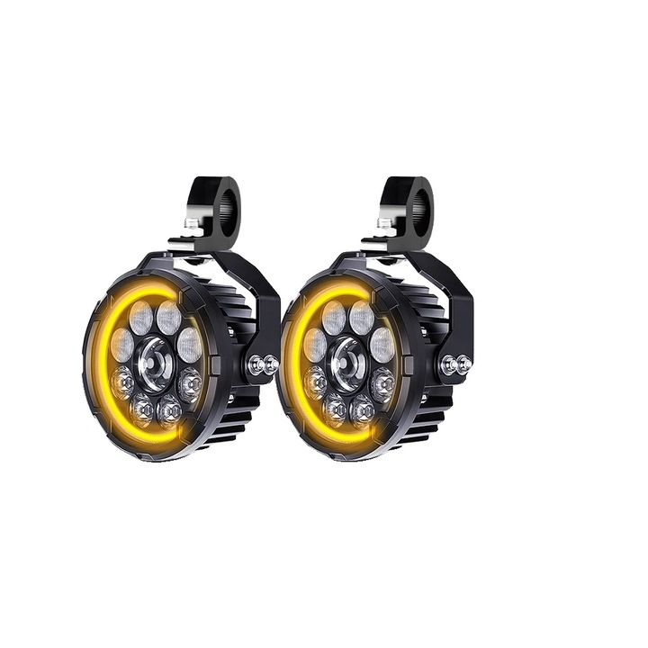 Lumina de lucru LED, galben DRL, design durabil, dimensiuni compacte