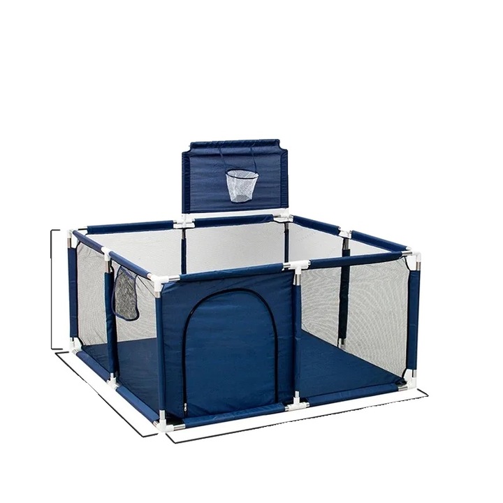 Tarcuri copii, albastru, 128x128x66cm, set