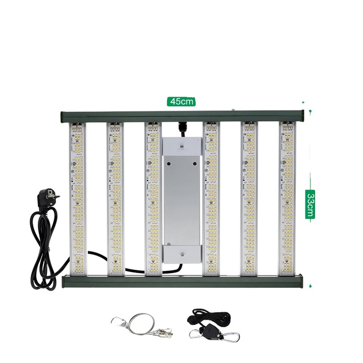 Lampa LED pentru cresterea plantelor, 200W, spectru complet, dimabil, aluminiu, utilizare interioara