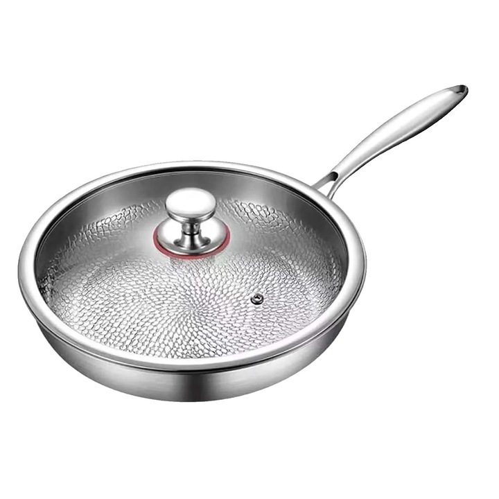 Tigaie, non-aderenta, aliaj de titan, 26cm, utilizare redusa a uleiului