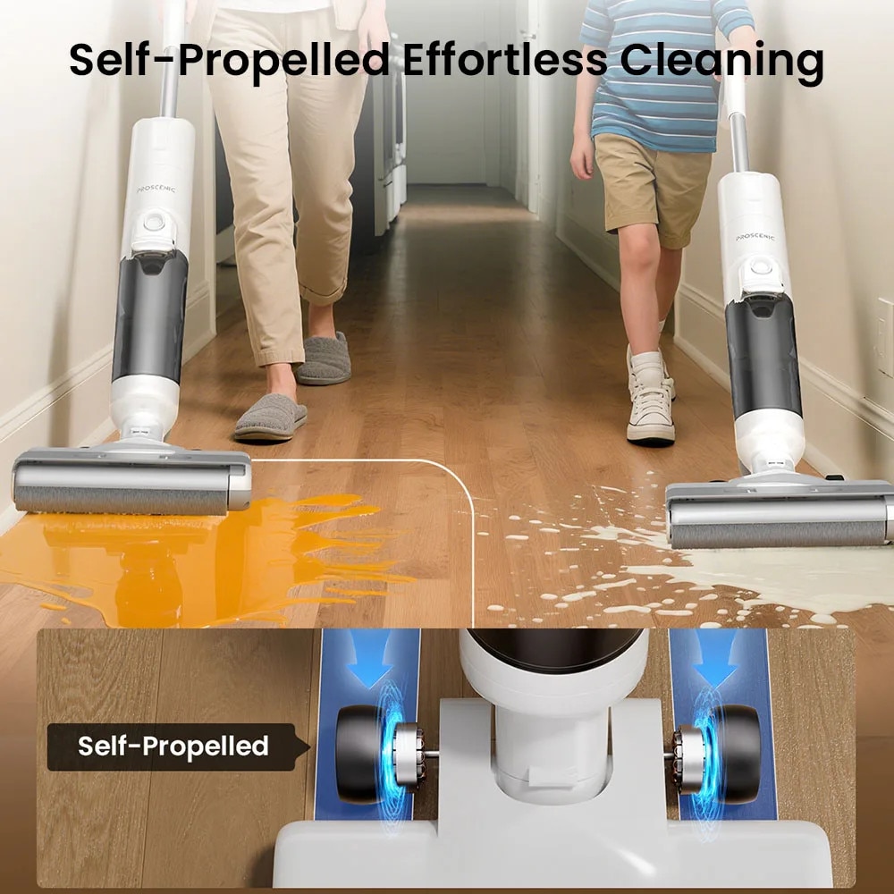 F10 Ultra, Aspirator Fara Fir 3‑in‑1 Umed/Uscat, 60 Min Autonomie, Rezervor Dublu 1, 3 L, Auto-curatare, 3 Moduri, 220–240 V, Stecher EU, Alb