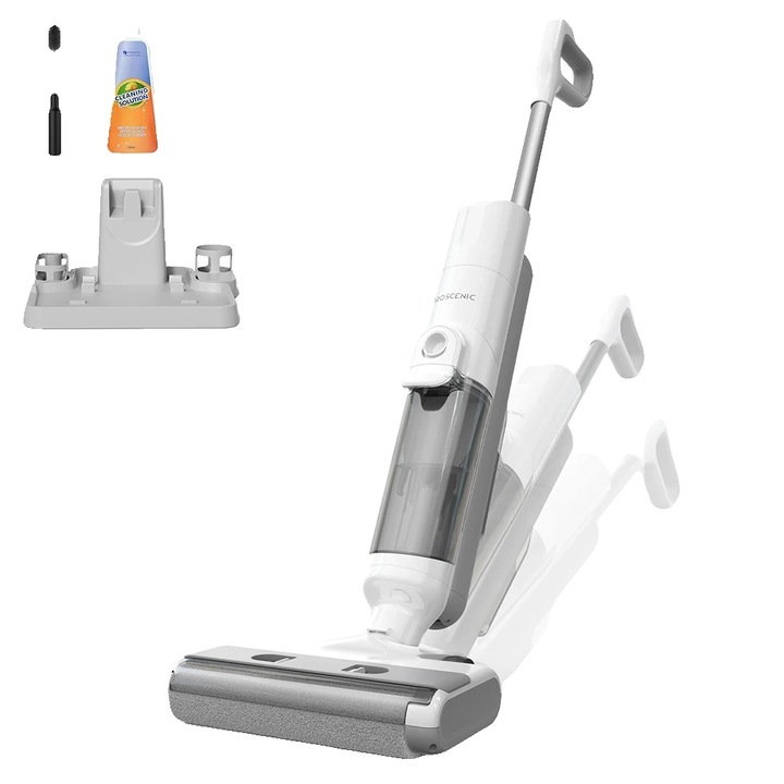 Прахосмукачка за мокро и сухо почистване, Proscenic F10 Ultra, самопочистване, интелигентен режим, 1.3л, 350W