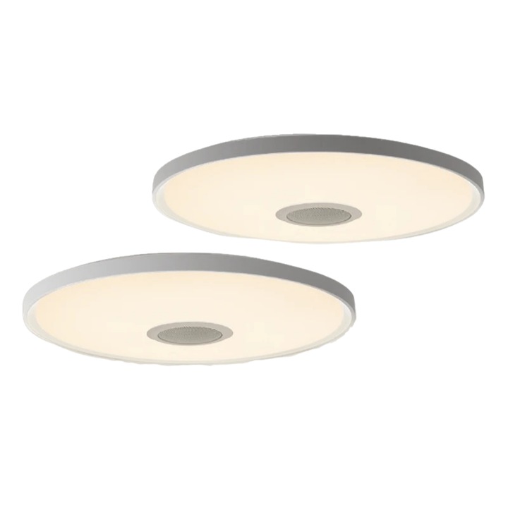 Intelligens LED mennyezeti lámpa Bluetooth hangszóróval, alkalmazásvezérléssel, 2 darabos készlet, 46 cm