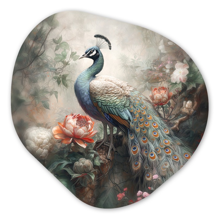 Tablou Organic, Abstract, Decorative, Living, Bucatarie, Modern Art, Decorarea peretilor Verde smarald 40x40 cm